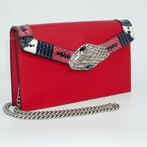 Gucci Lilith Leather Shoulder Bag Red | AlmaBagz