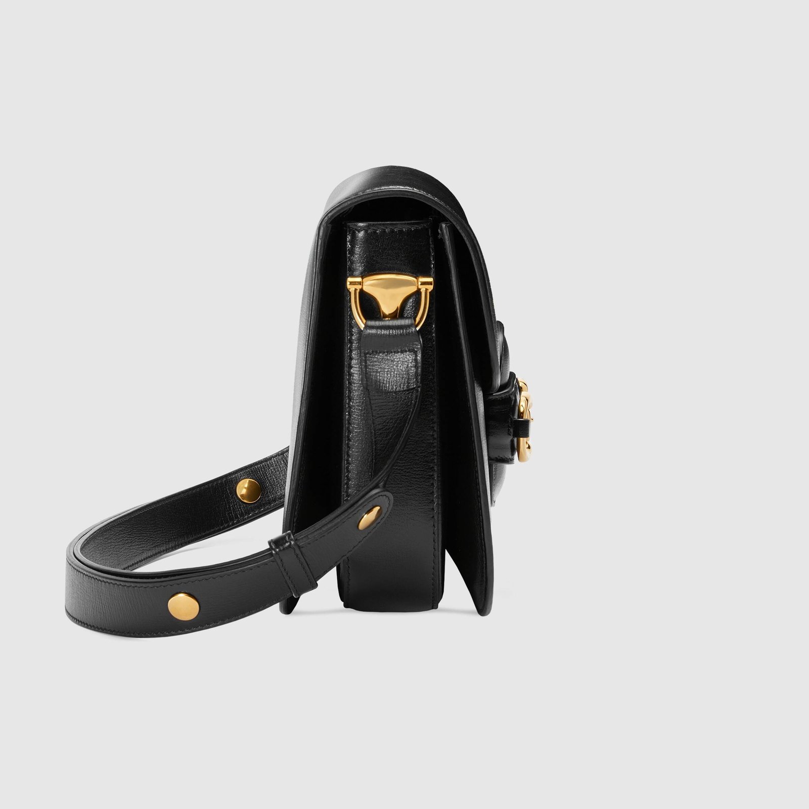 Gucci 1995 Horsebit Shoulder Bag Black | AlmaBagz - Image 5