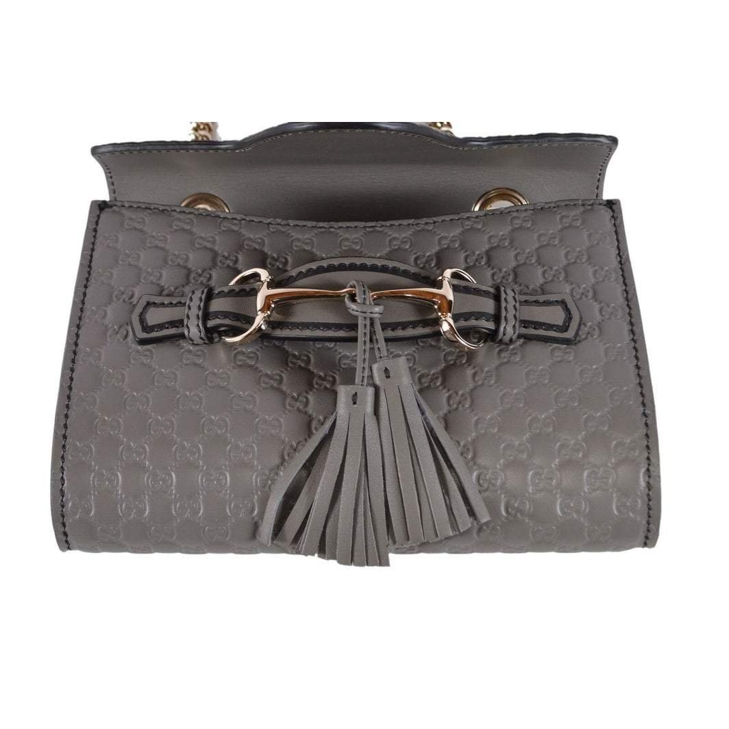 Gucci Emily Mini Micro Guccissima Bag Grey | AlmaBagz