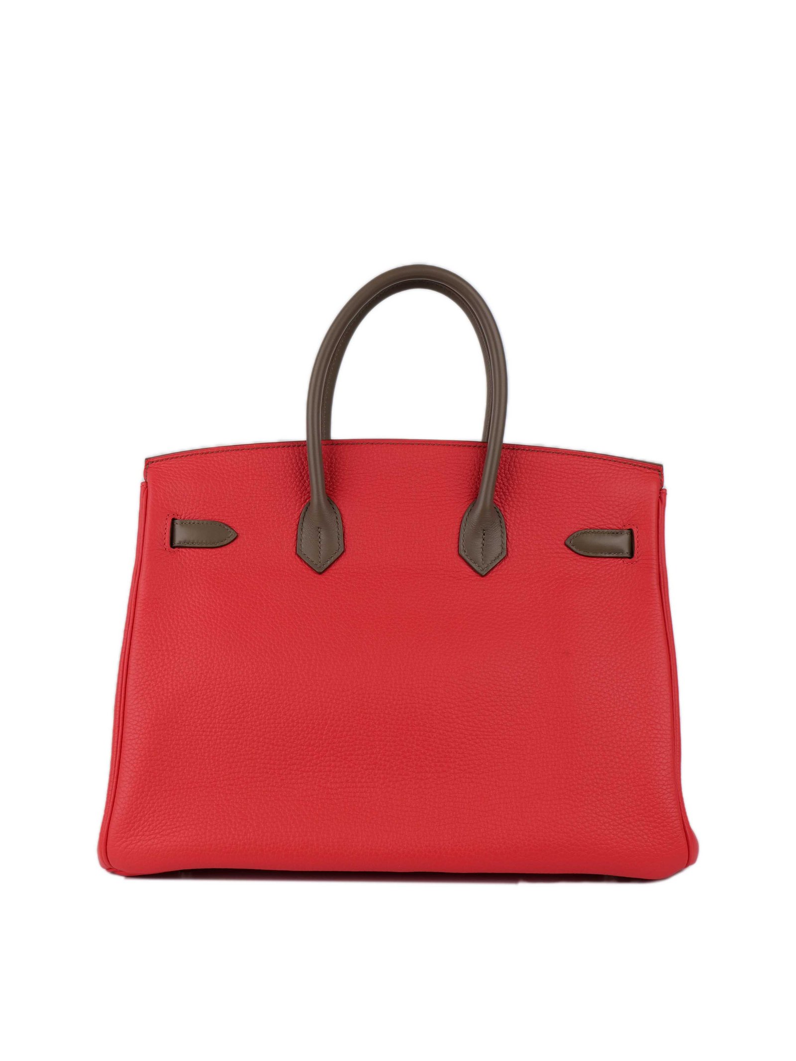 Hermes Limited Edition Tricolour Rose Jaipur, Argile and Etoupe Birkin 35. | AlmaBagz - Image 4