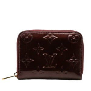 Louis Vuitton Monogram Verney M93607 Card Case Patent Leather Amarrant Pearl Ladies | AlmaBagz