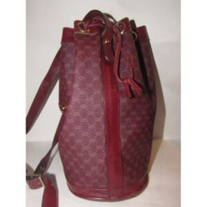 Gucci Vintage Pursesdesigner Purses Light Ox Blood Small G Logo Print On Burgundy Coated Canvas And | AlmaBagz