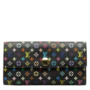 Louis Vuitton Monogram Multicolor M93533 Long Wallet PVC/Ledger Black Black | AlmaBagz