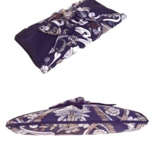 Gucci Garden Souvenir Positano Floral Print Style Purse Blue Silk Clutch | AlmaBagz