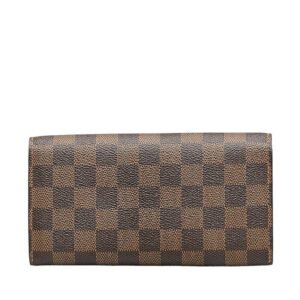 Louis Vuitton Damiere Portfolio Sarah Long Wallet N61734 Brown PVC Leather  Louis Vuitton Long Wallet | AlmaBagz