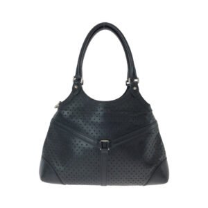 GUCCI Shoulder Bag 114875 leather Black SilverMetal Hobo Shoulder Bag Interlocking Women Used | AlmaBagz
