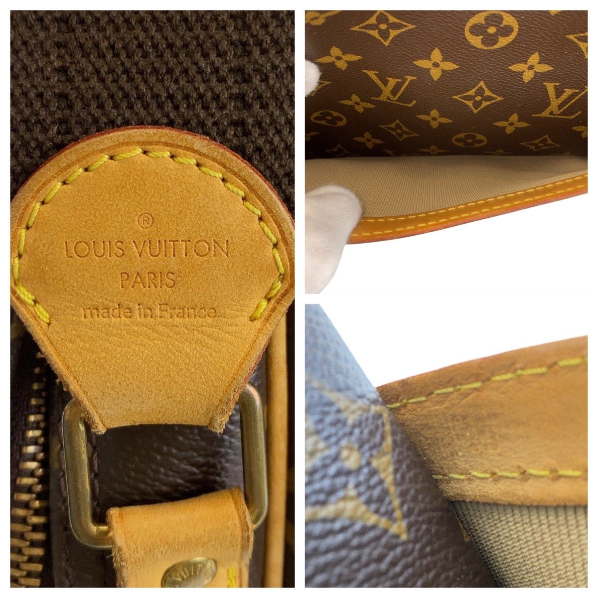 LOUIS VUITTON Shoulder Bag M45254 PVC Brown Gold Metal Shoulder Bag Messenger bag Monogram Reporter PM Women Used | AlmaBagz - Image 9