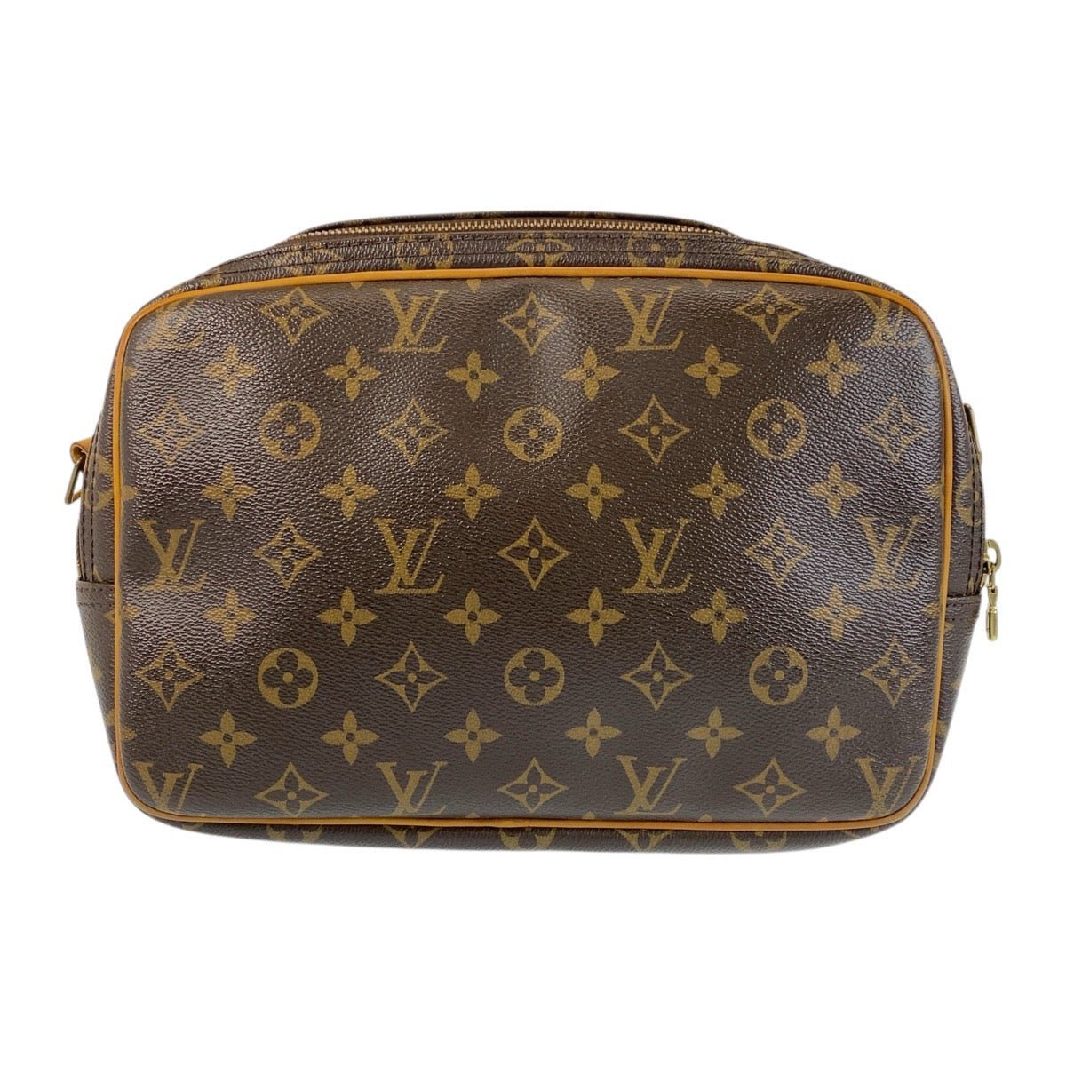 LOUIS VUITTON Shoulder Bag M45254 PVC Brown Gold Metal Shoulder Bag Messenger bag Monogram Reporter PM Women Used | AlmaBagz