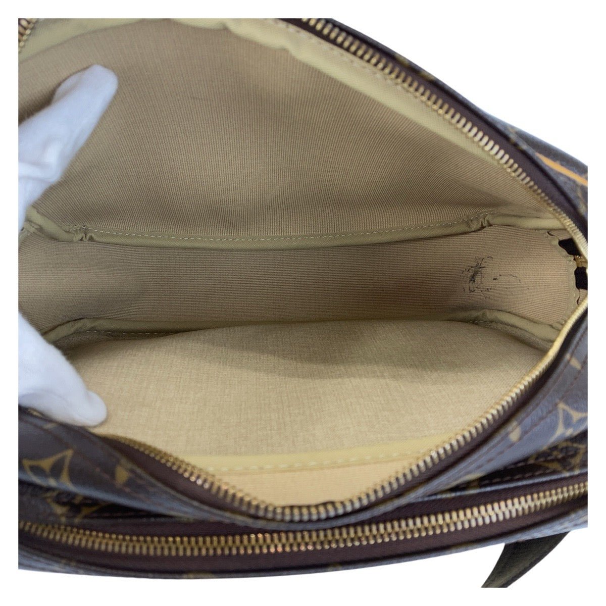 LOUIS VUITTON Shoulder Bag M45254 PVC Brown Gold Metal Shoulder Bag Messenger bag Monogram Reporter PM Women Used | AlmaBagz - Image 2