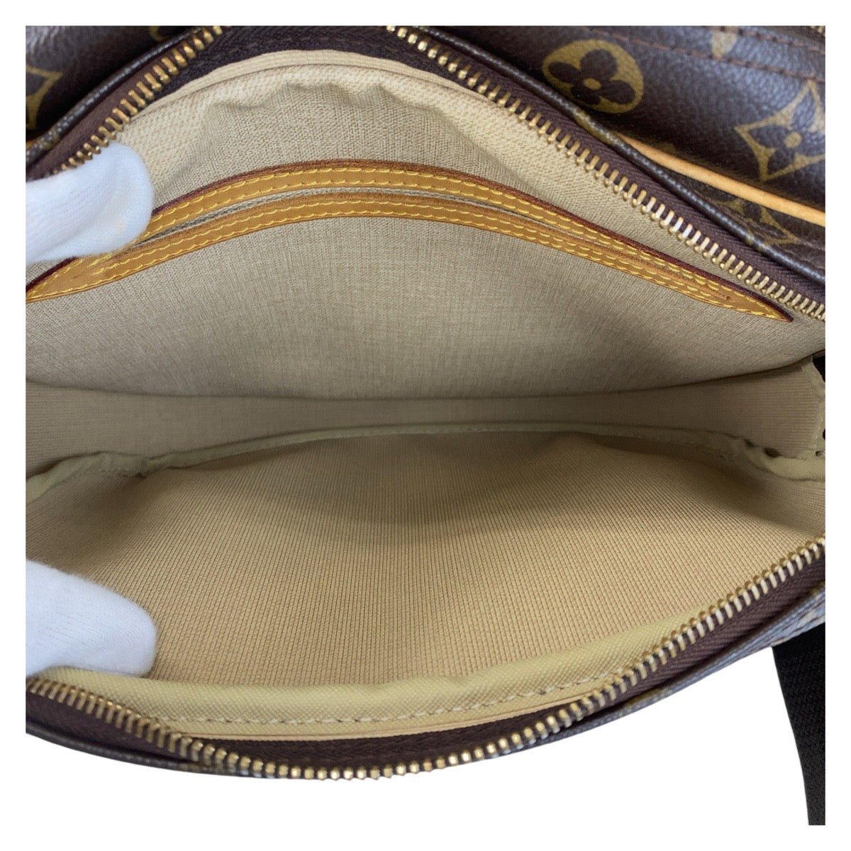 LOUIS VUITTON Shoulder Bag M45254 PVC Brown Gold Metal Shoulder Bag Messenger bag Monogram Reporter PM Women Used | AlmaBagz - Image 7