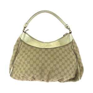 GUCCI Shoulder Bag 189833 GG canvas Beige Gold GoldMetal Hobo One Shoulder Bag Abbey Women Used | AlmaBagz