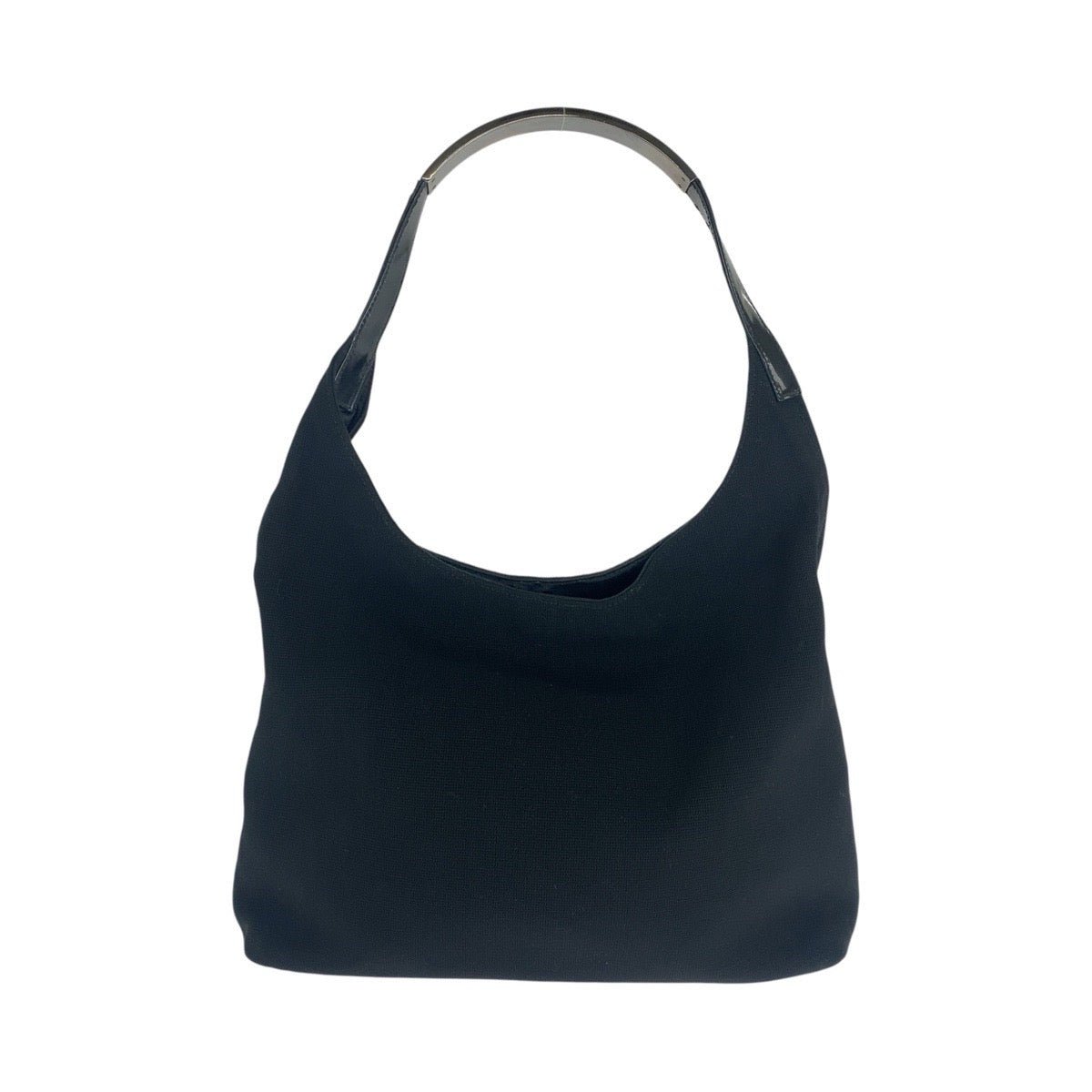 GUCCI Shoulder Bag 001 3297 Canvas, enamel Black SilverMetal Hobo Women Used | AlmaBagz