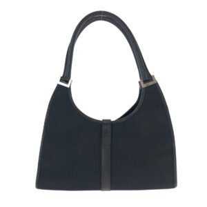 GUCCI Shoulder Bag 002 1067 GG canvas Black SilverMetal Hobo One Shoulder Bag Jackie Women Used | AlmaBagz