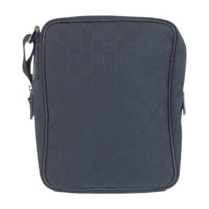 GUCCI Shoulder Bag 122759 GG canvas Black SilverMetal Crossbody Shoulder Bag Unisex Women Used | AlmaBagz