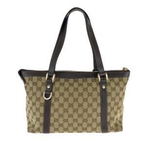 GUCCI Tote Bag 141470 GG canvas Brown beige Tote Bag Shoulder Bag Women Used | AlmaBagz