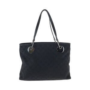 GUCCI Tote Bag 120837 GG canvas black Tote Bag Shoulder Bag Women Used | AlmaBagz
