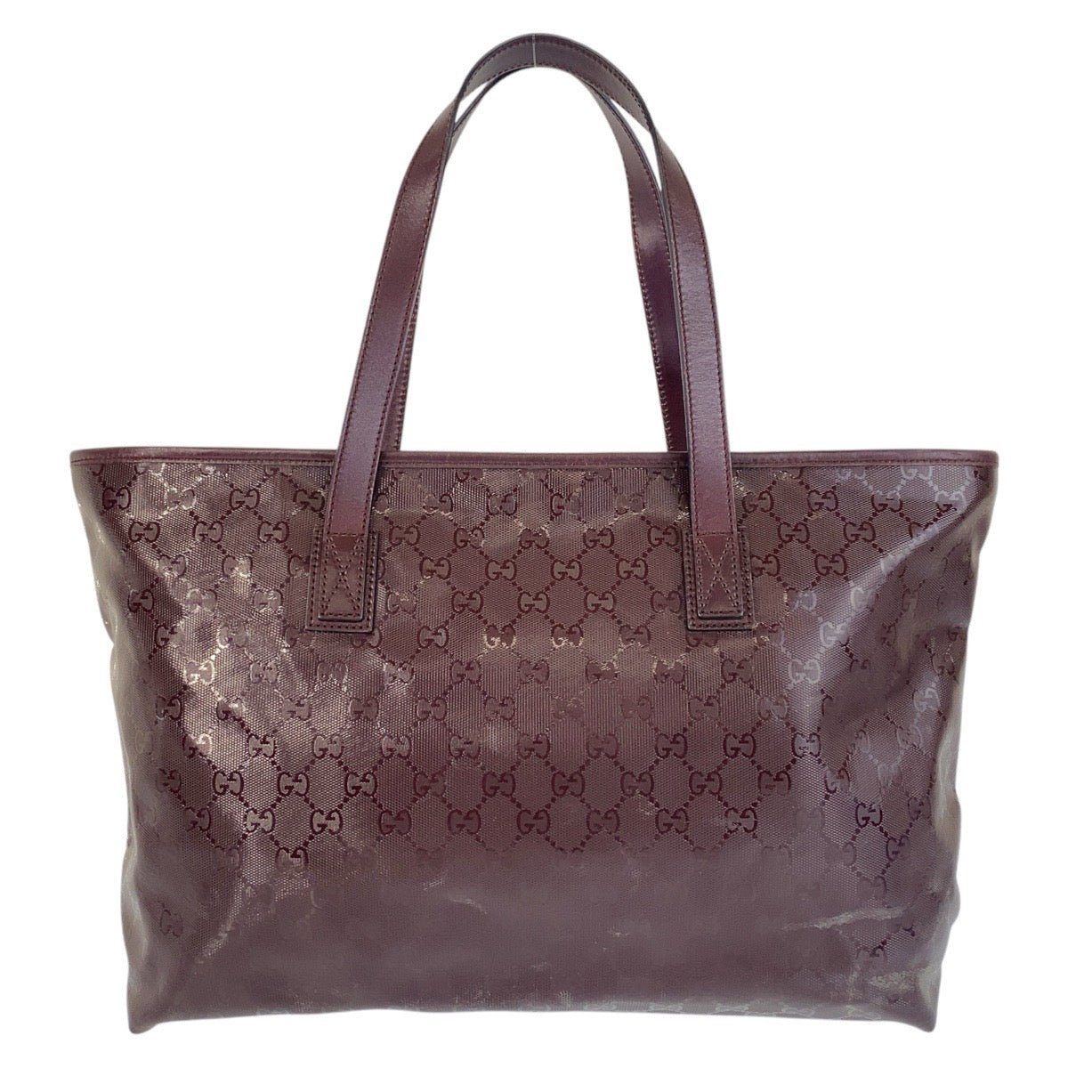 GUCCI Tote Bag 211137 PVC purple Tote Bag Shoulder Bag GG implementation Women Used | AlmaBagz