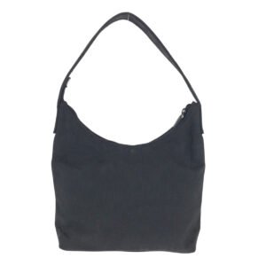 GUCCI Shoulder Bag 001 3386 GG canvas Black SilverMetal Hobo One Shoulder Bag Women Used | AlmaBagz