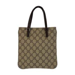 GUCCI Tote Bag 114600 GG Supreme canvas, leather Beige brown Tote Bag handbag Women Used | AlmaBagz