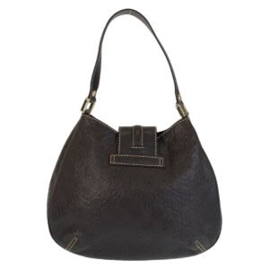 GUCCI Shoulder Bag 233608 leather Brown Gold Metal Guccisima Women Used | AlmaBagz