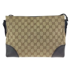 GUCCI Shoulder Bag 114273 GG canvas, leather Beige brown Crossbody Shoulder Bag Women Used | AlmaBagz