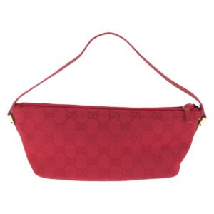 GUCCI Handbag 039 1103 GG canvas, leather Red Gold Metal Handbag accessory pouch Women Used | AlmaBagz