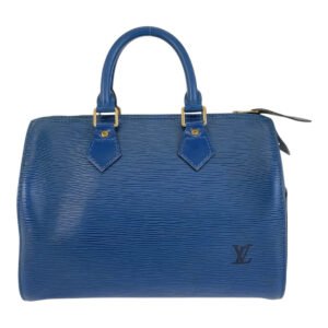 LOUIS VUITTON Handbag M43015 leather Blue GoldMetal Handbag Boston Duffel bag Epi Speedy 25 Women Used | AlmaBagz