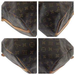 LOUIS VUITTON Shoulder Bag M41428 PVC Brown Gold Metal Shoulder Bag Boston Duffel bag 2way Monogram Keepall 45 bandouliere Women Used | AlmaBagz