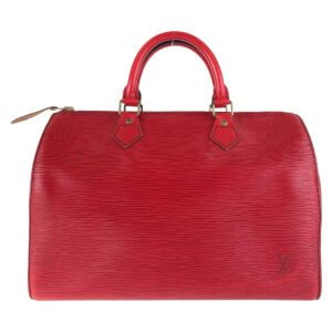 LOUIS VUITTON Handbag M43007 leather Castilian Red Gold Metal Handbags Mini Boston Duffel bag Epi Speedy 30 Women Used | AlmaBagz