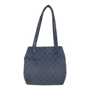 GUCCI Shoulder Bag 002 1075 GG canvas black | AlmaBagz