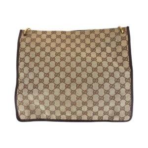 GUCCI Shoulder Bag 90656 GG canvas Brown Gold Metal Women Used | AlmaBagz