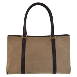 GUCCI Tote Bag 257302 Canvas, Leather Beige Brown Gold Metal Tote Bag Shoulder Bag Women Used | AlmaBagz