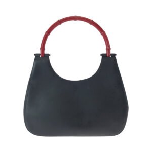 GUCCI Shoulder Bag 001 3739 leather Black black red One Shoulder Bag Bamboo Women Used | AlmaBagz