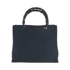 GUCCI Tote Bag 002 1010 Nylon black Tote Bag handbag Bamboo Women Used | AlmaBagz