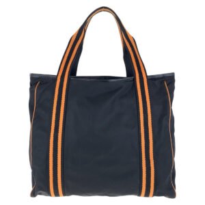 GUCCI Tote Bag 189665 Nylon, Leather Black Orange SilverMetal Tote Bag Shoulder Bag Unisex Crest Women Used | AlmaBagz