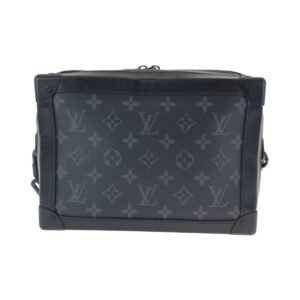 LOUIS VUITTON Shoulder Bag M44730 PVC Black Black Metal Chain Shoulder Bag Pochette Monogram Eclipse Soft Trunk mens Used | AlmaBagz
