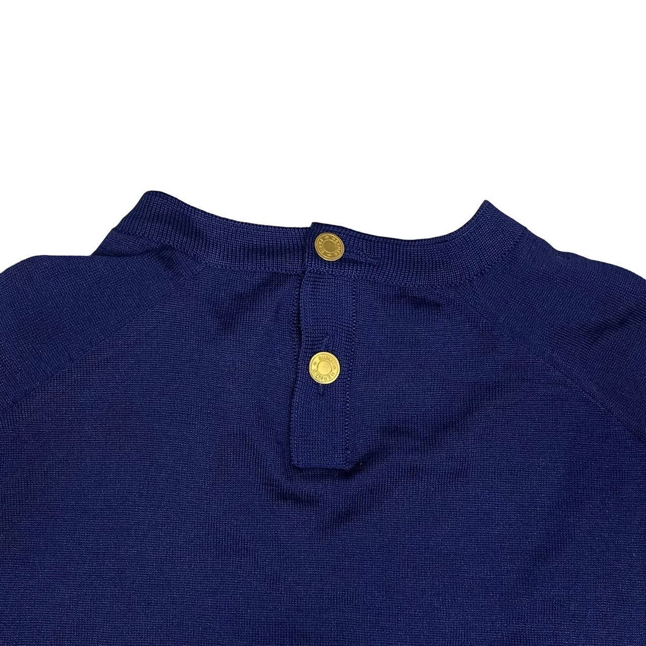 HERMES knit silk Navy L | AlmaBagz - Image 7