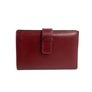 HERMES Bifold Wallet leather wine-red Jura | AlmaBagz