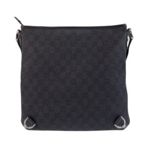 GUCCI Shoulder Bag 268642 GG canvas, leather Black SilverMetal Shoulder Bag Messenger bag Abbey Women Used | AlmaBagz