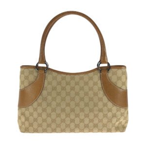 GUCCI Tote Bag 113015 GG canvas Brown Beige SilverMetal Tote Bag handbag Women Used | AlmaBagz