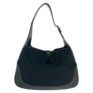 GUCCI Shoulder Bag 001 3306 GG canvas black Jackie | AlmaBagz