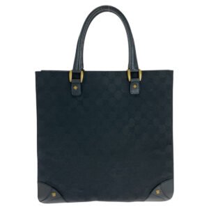 GUCCI Tote Bag 120898 GG canvas black Studs | AlmaBagz