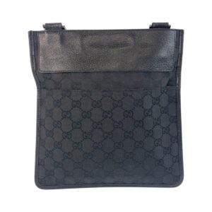 GUCCI Shoulder Bag 27639 GG canvas, leather Black black Shoulder Bag pochette Women Used | AlmaBagz