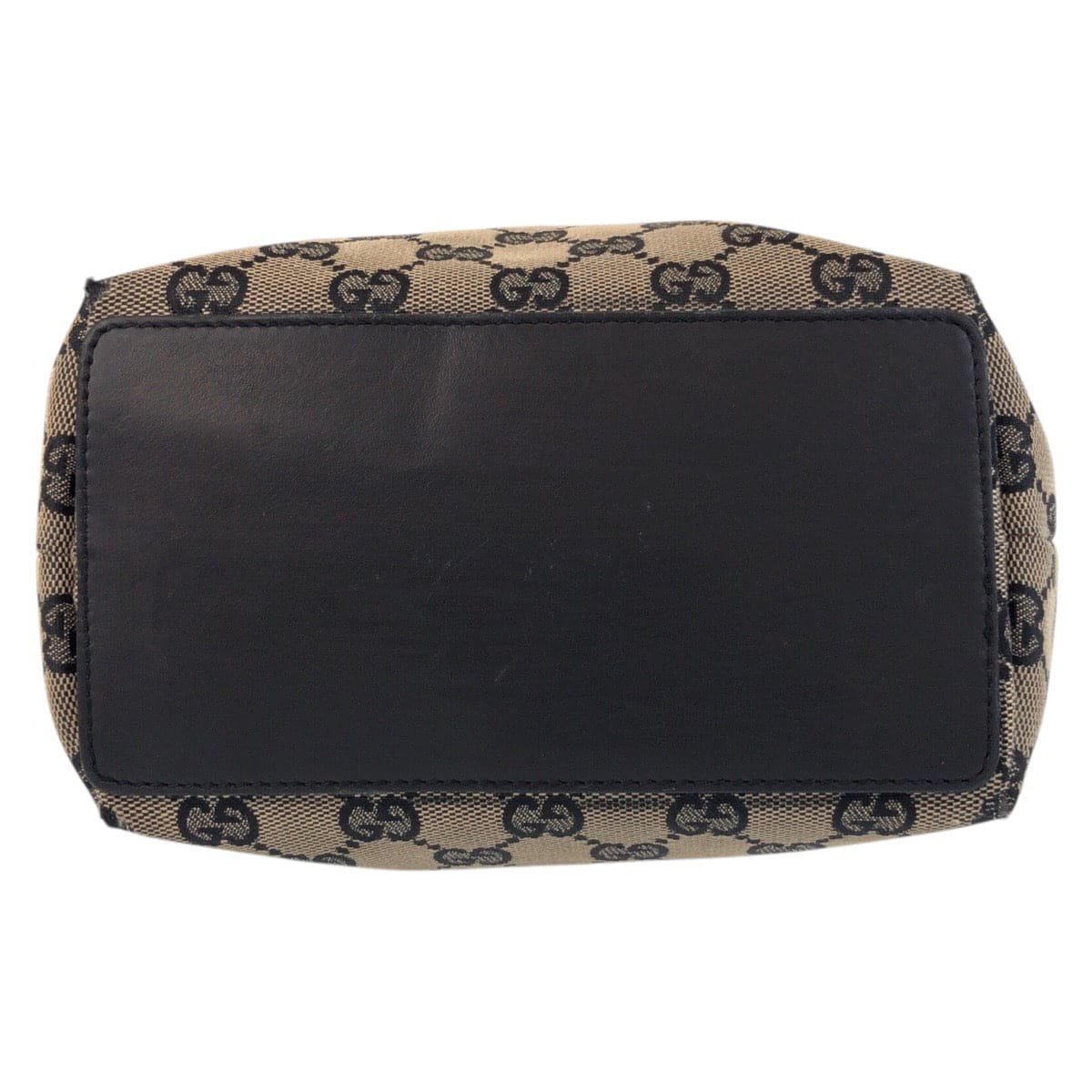 GUCCI Tote Bag 002 1099 GG canvas, leather Beige Black Gold Metal Tote Bag Shoulder Bag Women Used | AlmaBagz - Image 9