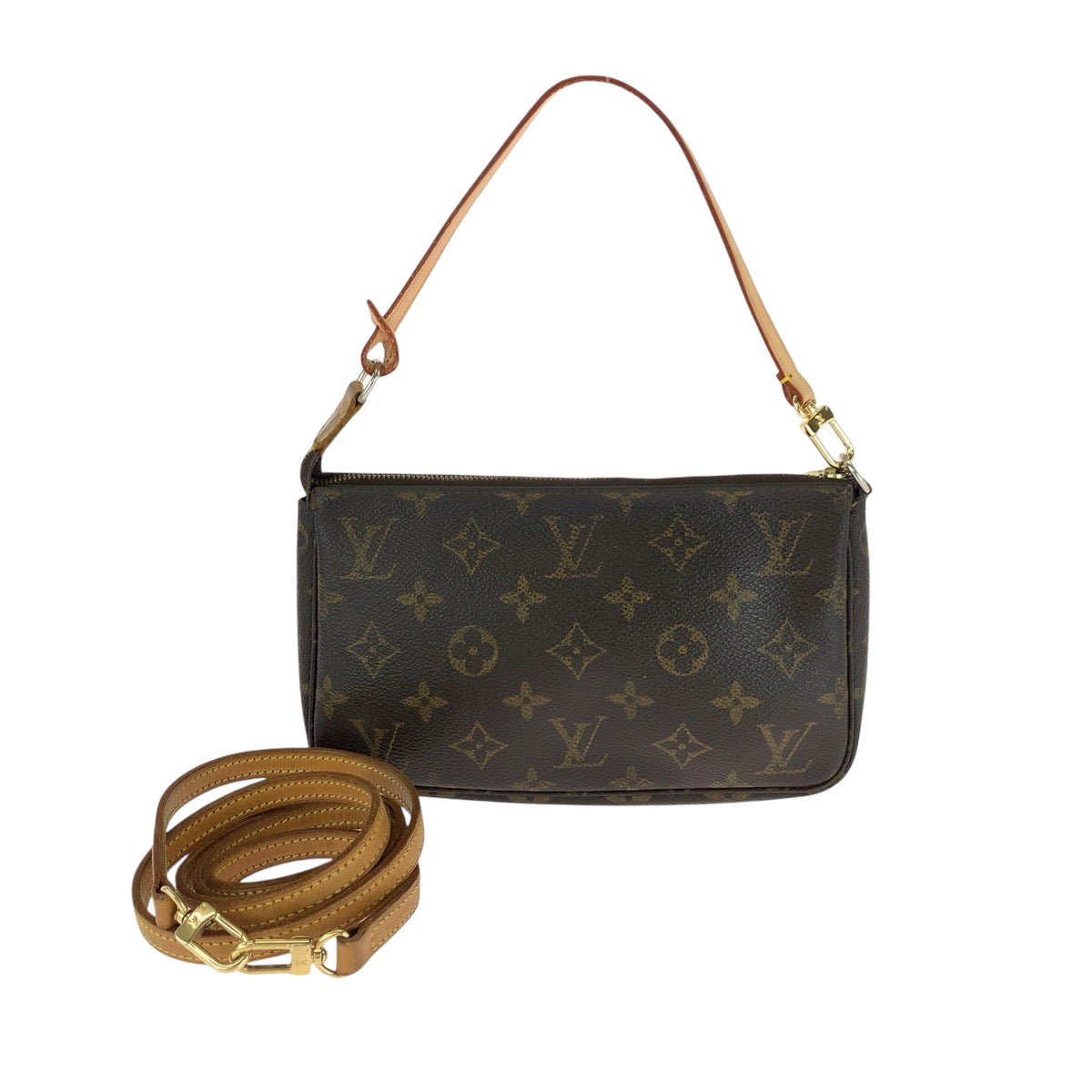 LOUIS VUITTON Shoulder Bag M40712 PVC Brown Monogram Pochette Accessoires | AlmaBagz - Image 10
