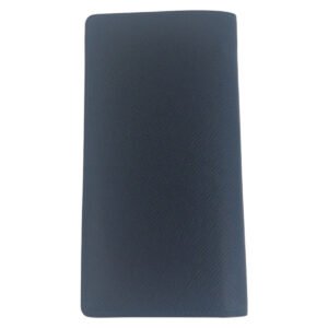 LOUIS VUITTON Long Wallet Purse M30501 leather Navy SilverMetal Taiga Portefeuille Braza | AlmaBagz