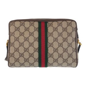 GUCCI Shoulder Bag 65 02 004 GG Supreme Canvas Brown Sherry Line Old Gucci | AlmaBagz