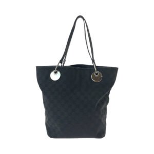 GUCCI Tote Bag 120836 GG canvas black | AlmaBagz