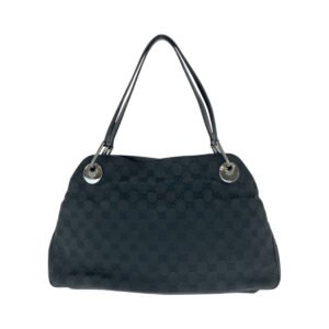 GUCCI Shoulder Bag 121023 GG canvas black | AlmaBagz