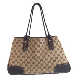 GUCCI Tote Bag GG canvas Beige brown Sherry line | AlmaBagz